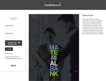 Tablet Screenshot of materialbank.footbalance.com